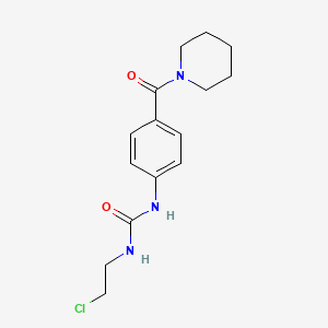 molecular formula C15H20ClN3O2 B14683225 1-(2-Chloroethyl)-3-[4-(piperidin-1-ylcarbonyl)phenyl]urea CAS No. 33021-70-4