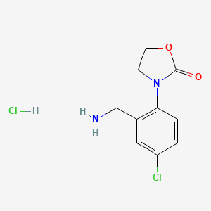 3-[2-(Aminomethyl)-4-chlorophenyl]-1,3-oxazolidin-2-one hydrochloride