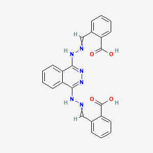 2-[[[4-[2-[(2-Carboxyphenyl)methylidene]hydrazinyl]phthalazin-1-yl]hydrazinylidene]methyl]benzoic acid