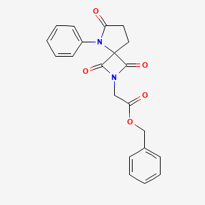 2,5-Diazaspiro[3.4]octane-2-acetic acid, 1,3,6-trioxo-5-phenyl-, phenylmethyl ester