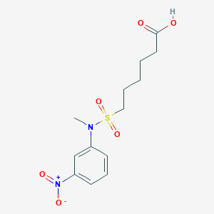 6-(Methyl((3-nitrophenyl)sulphonyl)amino)hexanoic acid