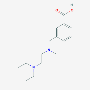 molecular formula C15H24N2O2 B1468345 3-(((2-(Diethylamino)ethyl)(methyl)amino)methyl)benzoic acid CAS No. 1354652-91-7