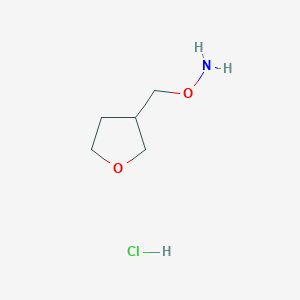 molecular formula C5H12ClNO2 B1468352 O-(氧杂环丙烷-3-基甲基)羟胺盐酸盐 CAS No. 854382-86-8