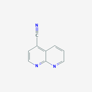 molecular formula C9H5N3 B1468356 1,8-Naphthyridine-4-carbonitrile CAS No. 1142927-41-0