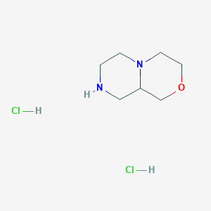 molecular formula C7H16Cl2N2O B1468357 Octahydropyrazino[2,1-c][1,4]oxazine dihydrochloride CAS No. 1257998-65-4