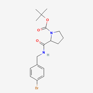 molecular formula C17H23BrN2O3 B1468358 2-(4-Bromo-benzylcarbamoyl)-pyrrolidine-1-carboxylic acid tert-butyl ester CAS No. 2197427-85-1