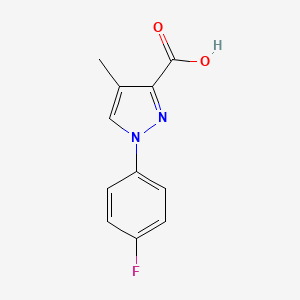 molecular formula C11H9FN2O2 B1468362 1-(4-氟苯基)-4-甲基-1H-吡唑-3-羧酸 CAS No. 937393-28-7