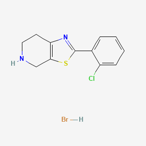 molecular formula C12H12BrClN2S B1468363 2-(2-氯苯基)-4H,5H,6H,7H-[1,3]噻唑并[5,4-c]吡啶氢溴酸盐 CAS No. 1004527-73-4