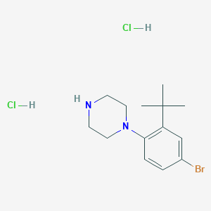 molecular formula C14H23BrCl2N2 B1468364 1-(4-Bromo-2-tert-butylphenyl)piperazine dihydrochloride CAS No. 1252657-82-1