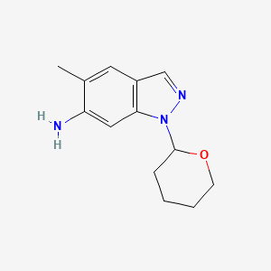 molecular formula C13H17N3O B1468369 5-Methyl-1-(tetrahydro-2H-pyran-2-yl)-1H-indazol-6-amine CAS No. 1190892-72-8