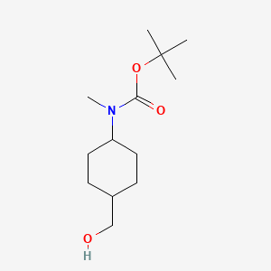 molecular formula C13H25NO3 B1468372 trans-(4-Hydroxymethylcyclohexyl)-methylcarbamic acid tert-butyl ester CAS No. 400899-08-3