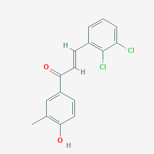 molecular formula C16H12Cl2O2 B1468373 (E)-3-(2,3-dichlorophenyl)-1-(4-hydroxy-3-methylphenyl)prop-2-en-1-one CAS No. 934826-27-4