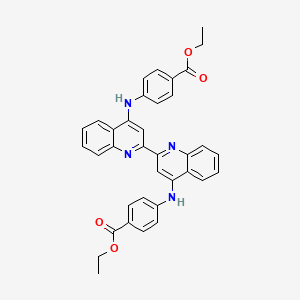 Ethyl 4-[[2-[4-(4-ethoxycarbonylanilino)quinolin-2-yl]quinolin-4-yl]amino]benzoate