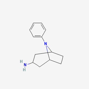molecular formula C13H18N2 B1468384 8-Phenyl-8-azabicyclo[3.2.1]octan-3-amine CAS No. 1339317-18-8
