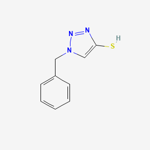 molecular formula C9H9N3S B14683849 1-Benzyl-1H-1,2,3-triazole-4-thiol CAS No. 36811-24-2