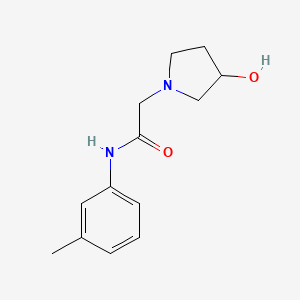 molecular formula C13H18N2O2 B1468386 2-(3-hydroxypyrrolidin-1-yl)-N-(3-methylphenyl)acetamide CAS No. 1284546-28-6