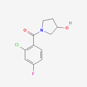 molecular formula C11H11ClFNO2 B1468387 1-(2-氯-4-氟苯甲酰)吡咯烷-3-醇 CAS No. 1341431-70-6