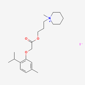 Piperidinium, 1-(3-hydroxypropyl)-1-methyl-, iodide, (thymyloxy)acetate