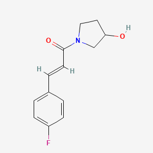 molecular formula C13H14FNO2 B1468390 (2E)-3-(4-fluorophenyl)-1-(3-hydroxypyrrolidin-1-yl)prop-2-en-1-one CAS No. 1286233-58-6