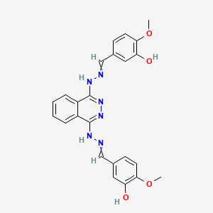 5-[[[4-[2-[(3-Hydroxy-4-methoxyphenyl)methylidene]hydrazinyl]phthalazin-1-yl]hydrazinylidene]methyl]-2-methoxyphenol