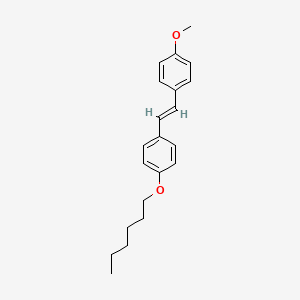 molecular formula C21H26O2 B14683927 4-Methoxy-4'-hexoxy-trans-stilbene CAS No. 35135-44-5