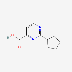 molecular formula C10H12N2O2 B1468393 2-环戊基嘧啶-4-甲酸 CAS No. 1341862-89-2