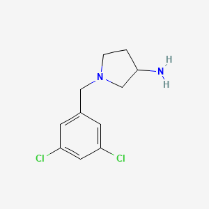 molecular formula C11H14Cl2N2 B1468399 1-(3,5-Dichlorobenzyl)pyrrolidin-3-amine CAS No. 1249894-18-5
