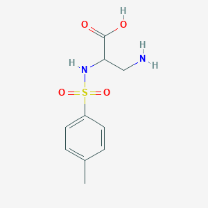 molecular formula C₁₀H₁₄N₂O₄S B014684 3-Amino-2-[(4-methylphenyl)sulfonylamino]propanoic acid CAS No. 21753-19-5
