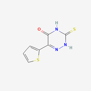 6-(thiophen-2-yl)-3-thioxo-3,4-dihydro-1,2,4-triazin-5(2H)-one