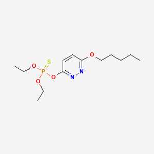 Phosphorothioic acid, O,O-diethyl O-(6-(pentyloxy)-3-pyridazinyl) ester