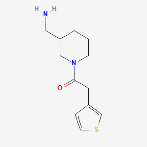 molecular formula C12H18N2OS B1468408 1-[3-(Aminomethyl)piperidin-1-yl]-2-(thiophen-3-yl)ethan-1-one CAS No. 1247789-24-7