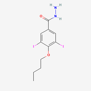 Benzoic acid, 4-butoxy-3,5-diiodo-, hydrazide