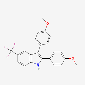 2,3-Bis(4-methoxyphenyl)-5-(trifluoromethyl)-1H-indole