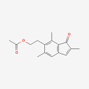 6-(2-(Acetyloxy)ethyl)-2,5,7-trimethyl-1H-inden-1-one