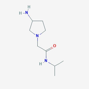 molecular formula C9H19N3O B1468414 2-(3-氨基吡咯烷-1-基)-N-(丙-2-基)乙酰胺 CAS No. 1250710-34-9