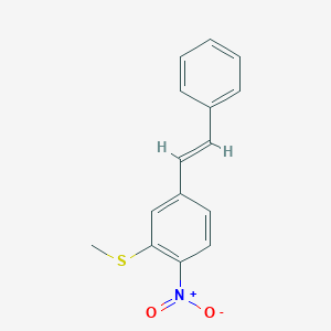 2-methylsulfanyl-1-nitro-4-[(E)-2-phenylethenyl]benzene