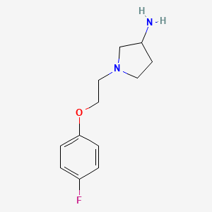 molecular formula C12H17FN2O B1468419 1-[2-(4-氟苯氧基)乙基]吡咯烷-3-胺 CAS No. 1250156-01-4