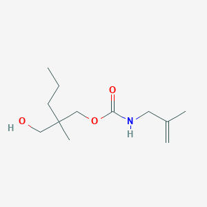 molecular formula C12H23NO3 B14684216 2-Methyl-2-propyl-1,3-propanediol 2-methylallylcarbamate CAS No. 25384-35-4