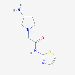 2-(3-aminopyrrolidin-1-yl)-N-(1,3-thiazol-2-yl)acetamide