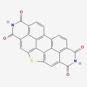 molecular formula C24H8N2O4S B14684248 5-Thia-2,8-diazadibenzo[cd,lm]cyclopenta[ghi]perylene-1,3,7,9(2H,8H)-tetrone CAS No. 31611-29-7