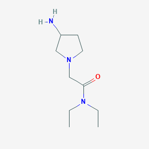 molecular formula C10H21N3O B1468426 2-(3-氨基吡咯烷-1-基)-N,N-二乙基乙酰胺 CAS No. 1249079-76-2