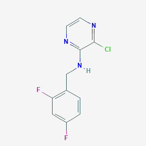 molecular formula C11H8ClF2N3 B1468430 3-氯-N-(2,4-二氟苄基)吡嗪-2-胺 CAS No. 1455639-40-3