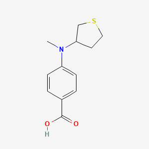 molecular formula C12H15NO2S B1468431 4-[Methyl(thiolan-3-yl)amino]benzoic acid CAS No. 1248164-21-7