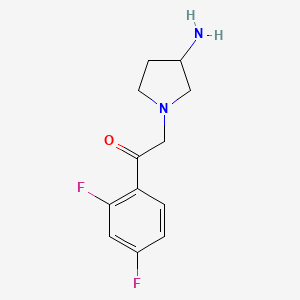 molecular formula C12H14F2N2O B1468434 2-(3-Aminopyrrolidin-1-yl)-1-(2,4-difluorophenyl)ethan-1-one CAS No. 1893309-41-5