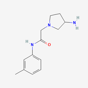 molecular formula C13H19N3O B1468437 2-(3-aminopyrrolidin-1-yl)-N-(3-methylphenyl)acetamide CAS No. 1456361-26-4