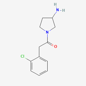 molecular formula C12H15ClN2O B1468438 1-(3-Aminopyrrolidin-1-yl)-2-(2-chlorophenyl)ethan-1-one CAS No. 1248412-22-7