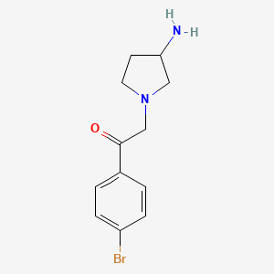 molecular formula C12H15BrN2O B1468439 2-(3-Aminopyrrolidin-1-yl)-1-(4-bromophenyl)ethan-1-one CAS No. 1251341-76-0