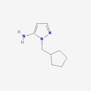 molecular formula C9H15N3 B1468447 1-(シクロペンチルメチル)-1H-ピラゾール-5-アミン CAS No. 1247076-54-5