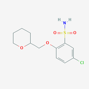 5-Chloro-2-(oxan-2-ylmethoxy)benzene-1-sulfonamide