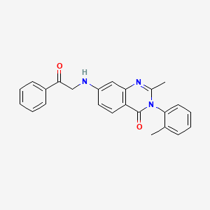 2-Methyl-3-(2-methylphenyl)-7-(phenacylamino)quinazolin-4-one